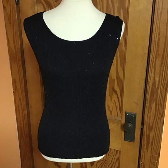Vintage 90s Jaclyn smith sequined knit tank - Picture 4 of 6